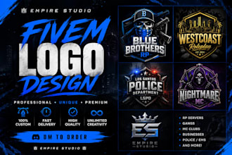 design a professional custom fivem server logo