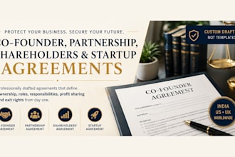 draft your cofounder partnership shareholders or startup agreement