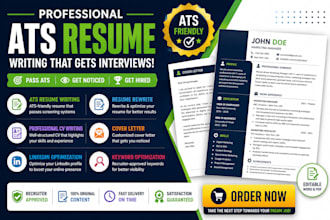write professional ats resume CV cover letter