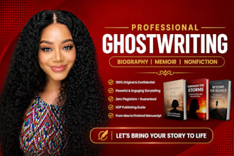 ghostwrite your powerful memoir or biography for KDP