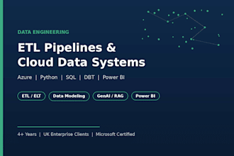 build etl data pipelines using python sql azure gcp and dbt