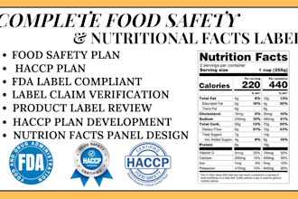 fda complaint food labeling and nutrition facts panel review and design