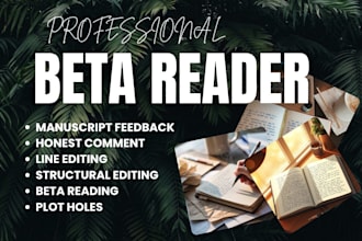 beta read your manuscript and provide constructive story analysis