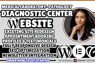 diagnostic center website, medical laboratory website, diagnostic lab website