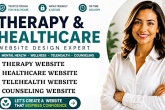 design therapy healthcare mental wellness telehealth counseling website