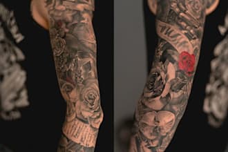 create a tattoo design of tattoo sleeve