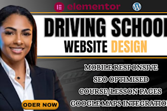 driving school website driving instructor driver academy booking site wordpress