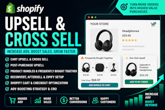 set up shopify upsell cross sell and aov optimization