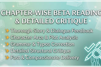 read your book chapters and give honest analytical feedback