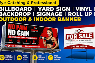 do professional billboard banner signage design vinyl banner yard sign designs
