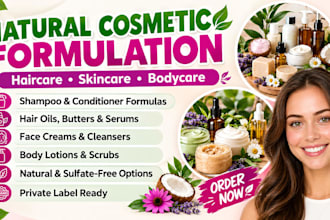 formulate natural haircare, shampoo formula,skincare, bodycare cosmetic products