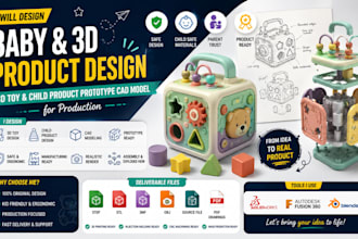 baby 3d product design 3d toy child product prototype cad model for 3d printing