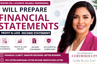 prepare financial statements profit and loss income statement
