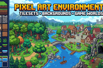 design pixel art tilesets, backgrounds, and game environments