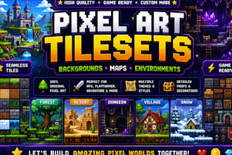 design pixel art tilesets, backgrounds, and game environments