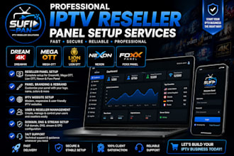 setup reseller panel for dream4k, mega ott, lion ott, nexon, foxx panel