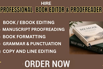 proofread, line edit and copy edit your memoir, self help and nonfiction book