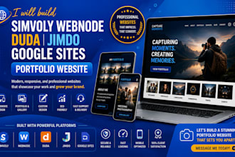 build a simvoly webnode duda jimdo google sites portfolio website