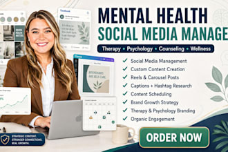 be your mental health social media manager for therapy psychology wellness