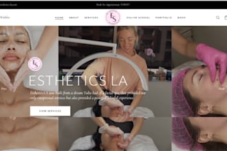 design wix esthetician website beauty spa skincare clinic website