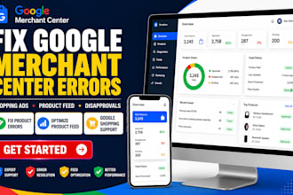fix google merchant center errors, shopping ads ,product feed, and more