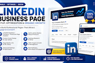 create linkedin company page business personal profile optimization with organic