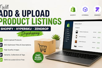 add products upload product listing shopify hypersku zendrop dropshipping