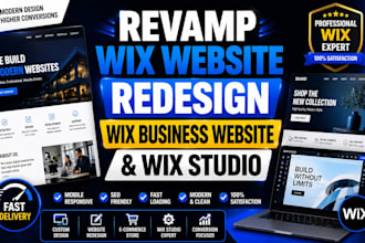 revamp wix website redesign wix business website wix studio wix seo edit wix