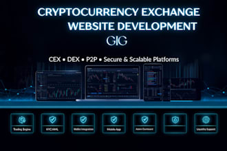 develop a secure cryptocurrency cex and dex exchange and trading website