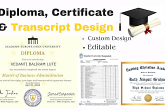 high school diploma cerificate, duplicate transcript   college ged certificate
