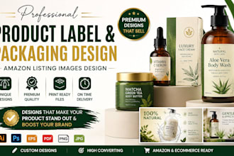 do product label design, pouch label and box packaging design