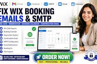 wix cafe booking reservation calendar not sending confirmation email fix smtp