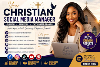be church social media manager, christian personal virtual assistant, church