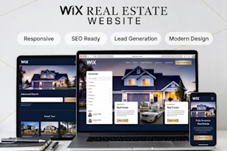 design a modern wix real estate website for agents and realtors