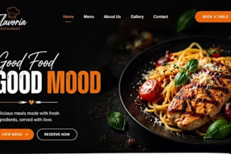 design wix website with online ordering restaurant coffee shop cafés reservation