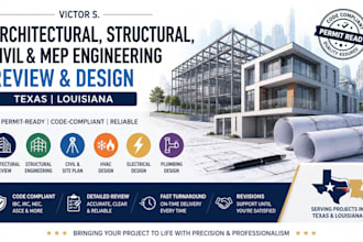 architect review civil and structural engineering mep site plan texas louisiana