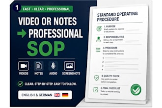 create a professional sop from your video or notes