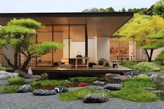 design modern garden pavilion, gazebo and pergola in 3d