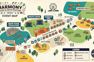 design city maps, game maps, event maps, fantasy maps, vector maps and site plan