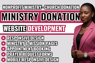 ministry donation website, church donation website, nonprofit ministry website
