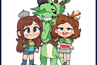 design a cartoon character art
