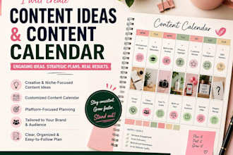 create social media content ideas and content calendar