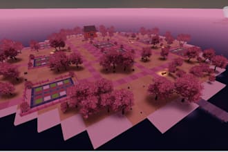 build lowpoly or realistic roblox map, obby, tycoon, lobby and terrain