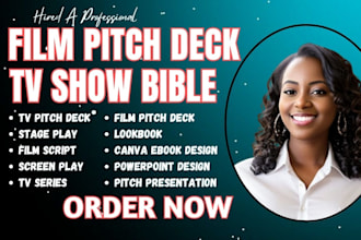 do film pitch deck, movie pitch deck, TV series pitch bible, investor pitch deck
