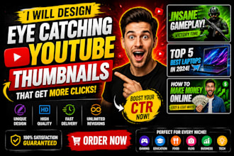 design eye catching youtube thumbnails that get more clicks
