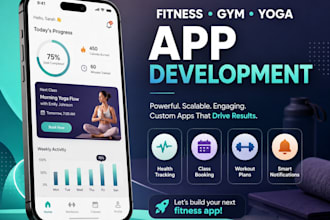 build fitness app using react, node js, yoga app, gym app, android and ios users