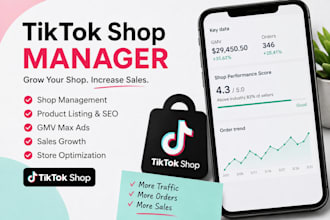 tiktok shop manager for SEO, ads,sales growth fix tik tok shop category approval
