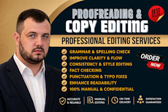 do professional proofreading, book editing, and english grammar check