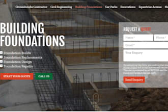 design wix foundation repair website concrete foundation basement repair website