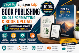 do amazon KDP book publishing, kindle formatting and book upload